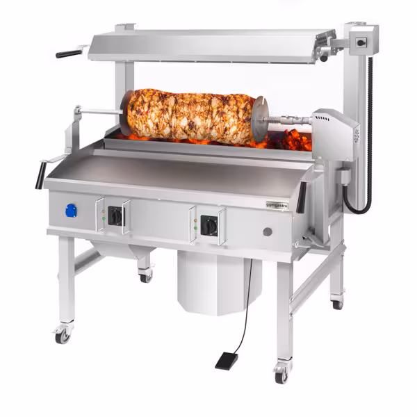 Elektrisch cag kebab machine - 14kW - max. 85kg - horizontaal - staand model