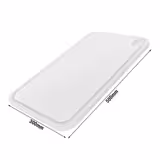 Tagliere con scanalatura per il succo - 300x500 mm - Conforme HACCP - Bianco