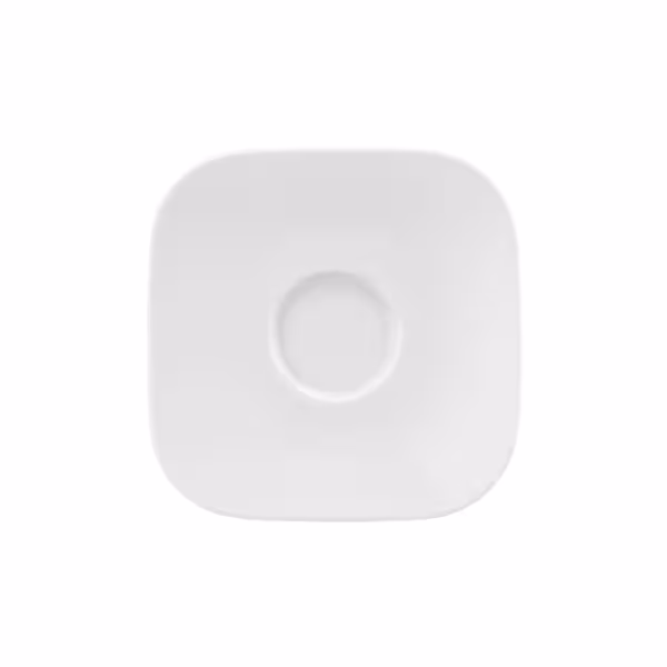 (6 pièces) SELTMANN WEIDEN | Soucoupe - petite et carrée - 130 x 130 mm - Blanc         