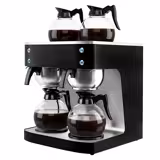 Filterkaffeemaschine - 2x 1,8 Liter - mit 4 Warmhalteplatten - inkl. 2 Glaskannen