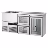 Banco Spillatura Birra PREMIUM - 1950x700mm - 1 Porta in vetro & 2 Cassetti in vetro