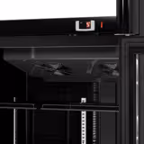 Commercial Beverage Display Fridge - 1295mm - 880 Litres - with 2 hinged glass doors - LED lighting - digital controller with temperature display - Black - Temperature range 2 to 8 °C