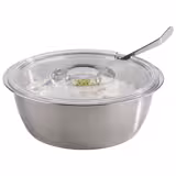 (6 pcs) Bowl - Stainless Steel - 3L - 260x260mm - Depth: 90mm - square