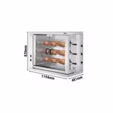 Elektrisch Kippengrill - 9kW - met 3 spittten - voor 18 kippen