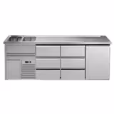 Biertheke Premium PLUS - 2500x700mm - 1 Tür & 6 Schubladen
