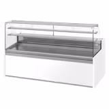 Banco pasticceria refrigerato - 2560x985mm - Statica - Vetro dritto - 4 porte - con 2 ripiani