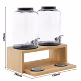 Distributore di bevande - VALO - 2x7 litri - legno - incl. stand