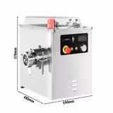 مفرمة لحم كهربائية تجارية - مقاس 32 - 500 kg/h - 2.2 kW - مبردة - قرص ثقوب 4 mm
