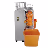 Automatyczna wyciskarka do pomarańczy - 120W - 47kg - z automatyczny podajnik, idealna do samoobsługi, 20 owoców/min, Ø40–80mm - stal nierdzewna - Pomarańczowy