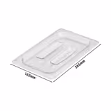 (6 piezas) CAMBRO | Camwear® policarbonato GN tapa 1/4 - con asa - transparente