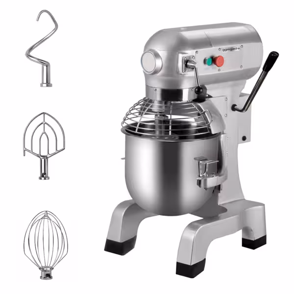 Batteur-mélangeur planétaire professionnel - 20L - 1,1kW - incl. 3 outils