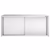 Nerezová nástěnná skříňka PREMIUM - 1800x400 mm - s posuvnými dveřmi - výška 650 mm