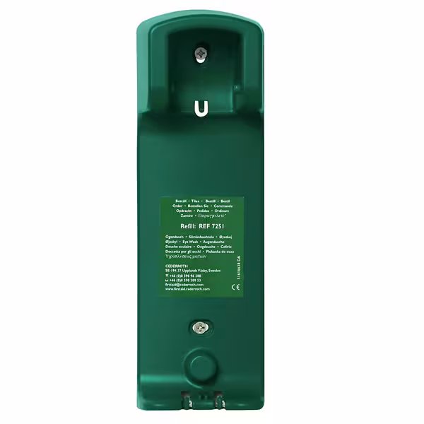 Oogspoelfles stationair - groen - incl. wandhouder