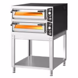 Električna peć za pizzu - 990x1270 mm - 6+6 x 35 cm (Duboko) - za Ø 35 cm pizzu - do 450 °C - Mehaničko - uklj. postolje