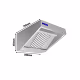 Commercial Wall-Mounted Extraction Canopy - with Motor - 800mm - Speed Controller, Baffle Filters & LED Lighting