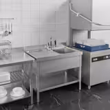 Plonge en inox ECO - 1200x600mm - avec étagère basse - 1 bac à droite