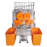 Exprimidor de naranjas automático - 120W - 47kg - con 20 naranjas/min, fruta 40–80mm, alimentación automática, ideal para autoservicio, profesional para hostelería - Naranja