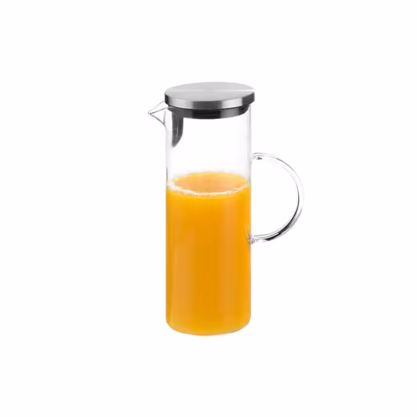 (6 pcs) Glass Jug - 1.5L - Glass - lid with strainer