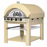 Gas Pizzaofen - 9x 25cm - Manuell - Cremegelb - inkl. Untergestell