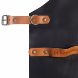 KARLOWSKY | Grembiule con pettorina in pelle - Nero