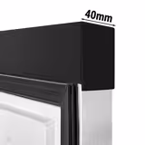 Mini chłodziarka magazynowa ze stali nierdzewnej PREMIUM – 200 litrów – z 1 drzwiami – wnętrze drzwi z tworzywa sztucznego