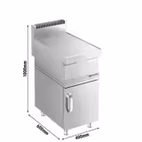 Elemento neutro - 400mm - cassetto - incl. sottostruttura con 1 porta