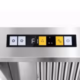 Cappa a parete Professionale Snack autoaspirante - 1000mm - Prof.700mm - con regolatore di velocità, filtri a labirinto antigrasso e illuminazione LED