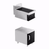Induktionsherd - 7 kW - 2 Kochfelder - inkl. Unterbau mit 1 Tür