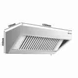 Wandhaube - 1200mm - mit Filter & Lampe