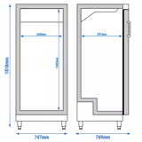LIEBHERR | Koelkast RVS PERFECTION - 600 liter - GN 2/1 - RVS interieur - 1 glazen deur
