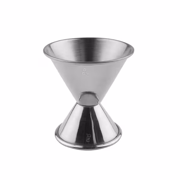 (6 komada) Barska mjerica (jigger) - Nehrđajući čelik - 2 cl & 4 cl - Natpis izvana