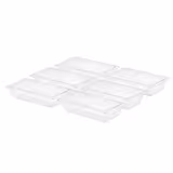 (6 pcs) Polypropylène Bac GN GN 1/3 - translucide - 2,4L - Profondeur: 65mm