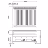 Lávaköves gázgrill - 14 kW - Billenthető grillrács - Asztali kivitel - 700 mm mély - Rozsdamentes acél kivitel