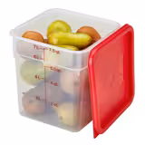 (6 kpl) CAMBRO | CAMSQUARES® - Säiliö - 7,6 litraa - Läpinäkyvä - läpinäkyvä