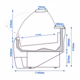 Commercial Ice Cream Display Freezer Leo - 1330mm - with LED lighting - for 10x 5l containers