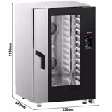 Commercial Combi Steamer - Digital, Self-Cleaning – 11× GN 1/1 – Auto direct-steam (10-step) – up to 270°C