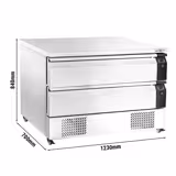 Cajones refrigerados con 2 cajones - 1,23 m - 6x GN 1/1 - 154 litros