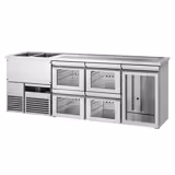 Direct Draw Beer Dispenser / Kegerator PREMIUM - 2500x700mm - Single Glass Door & 4 Drawers