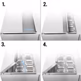 Saladette réfrigérée ECO - 903mm - 240L - 2 portes vitrées - avec découpe pour 2x GN 1/1 & 3x GN 1/6 & Couvercle inox