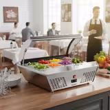 Countertop refrigerated display case - 67L - 765mm - Double glazing - square - for 8x GN 1/6 or 4x GN 1/3