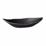 (6 Stück) Blatt Schale - MARONE - Melamin - 0,9 Liter - Schwarz/Braun