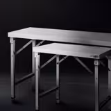 Edelstahl Arbeitstisch - klappbar - 1200x600mm