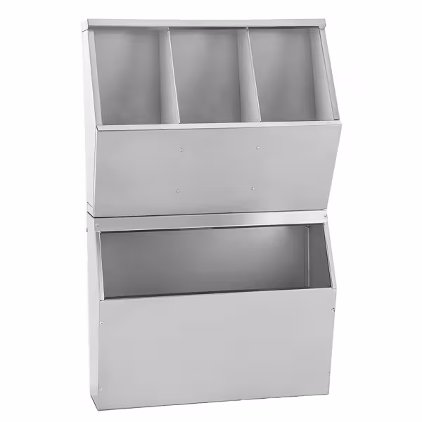 RVS opbergrek - 500x800mm - Diepte: 200mm - met 4 legborden