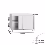 RVS werkkast ECO - 1000x600mm - met schuifdeur