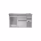 Pivski štand Premium PLUS - 1550x700 mm - 1 staklena vrata & 2 ladice 