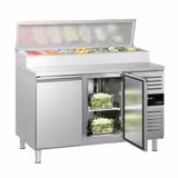 Commercial Refrigerated Prep Table PREMIUM – 1360 mm – 2 Doors – 7x GN 1/3
