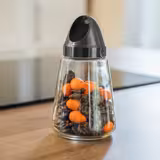 (6 pz) Dispenser per cereali - da buffet - 0,35L - coperchio nero