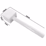 Manual Martelo amaciador de carne - quadrado - plástico - Branco - 75x100x350mm