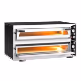 Forno elettrico per pizza - Platea in mattoni refrattari - 1340x900mm - 6+6 pizze Ø35cm - 450°C - Meccanico