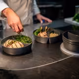 (12 pièces) Barquette de menu réutilisable – 1,1 litre – Ronde – Gris